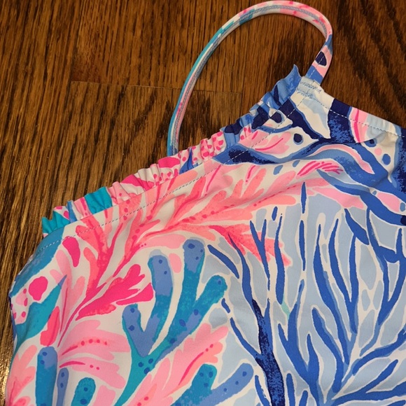Lilly Pulitzer Kids UPF 50 Juliet Swimsuit Kaleidoscope coral NWT sizes 10&14 - Picture 3 of 12